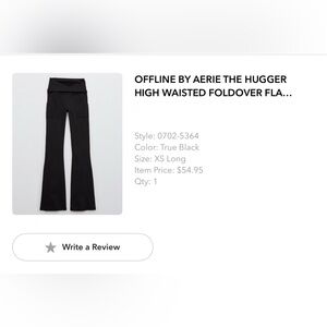 OFFLINE AERIE HUGGER HIGH WAISTED FOLDOVER FLARE LEGGINGS